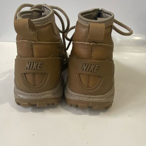 Nike Koth Ultra Mid Top GS Youth Tan Leather Lace Up Boots 859411-201 Size 5 Sne - Picture 8 of 12